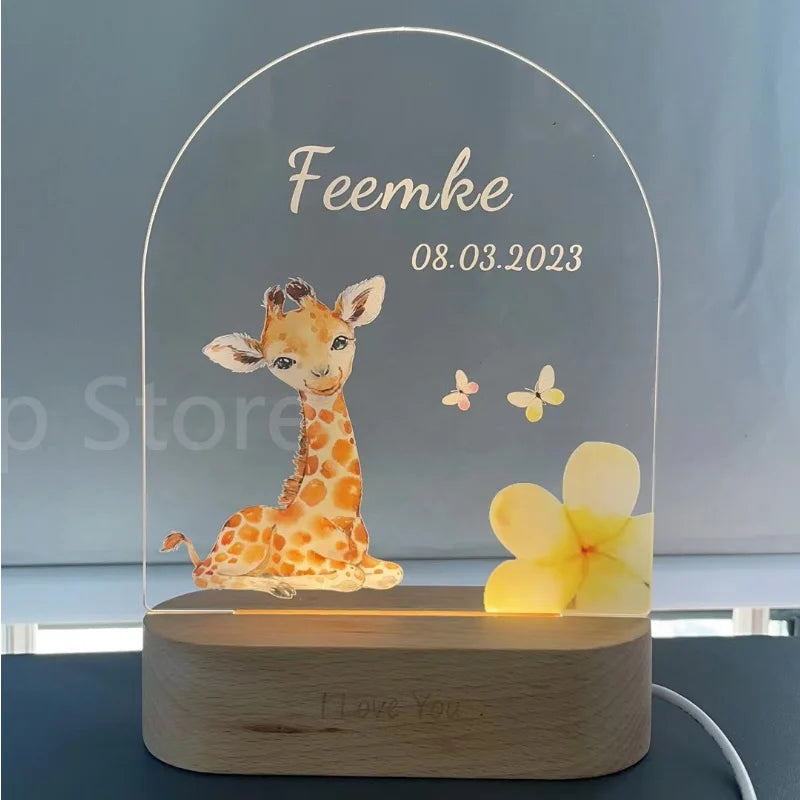 Personalized Baby Birth Night Light