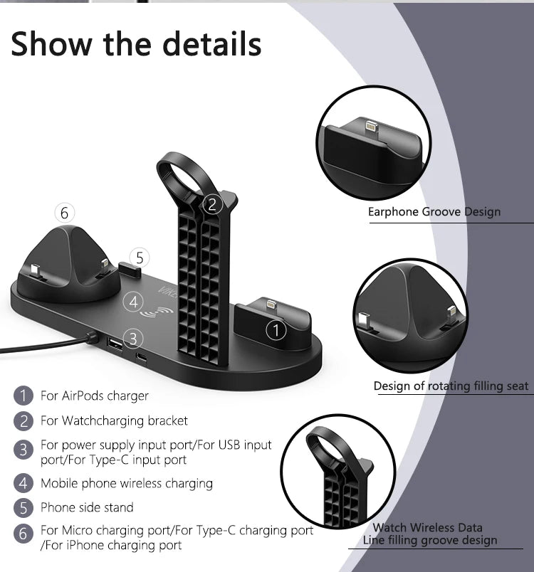 30W 7 in 1 Wireless Charger