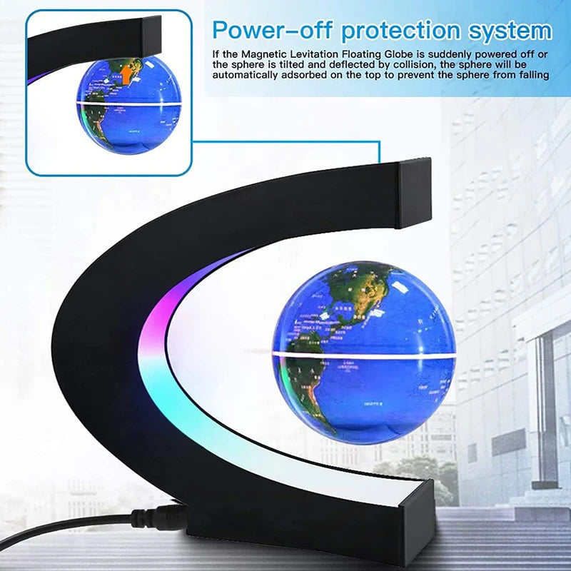 Magnetic Levitation Globe With LED || D1