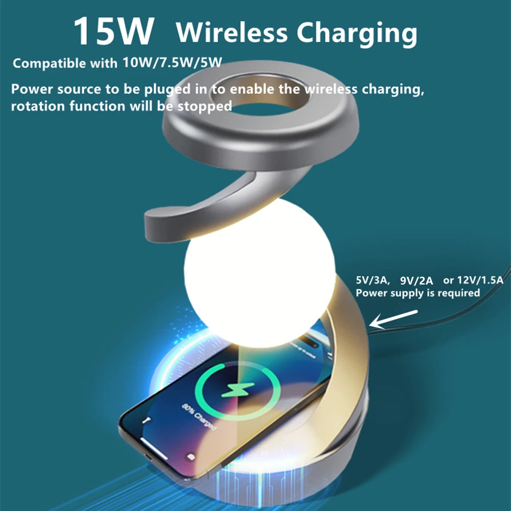 Creative Table Lamp with 15W Wireless Charger