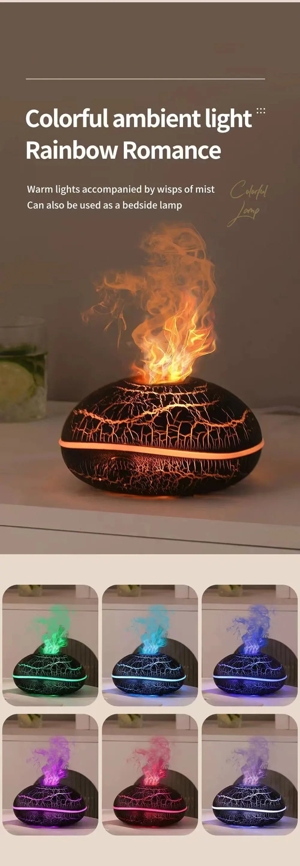 Colorful Simulation Flame Aromatherapy Machine