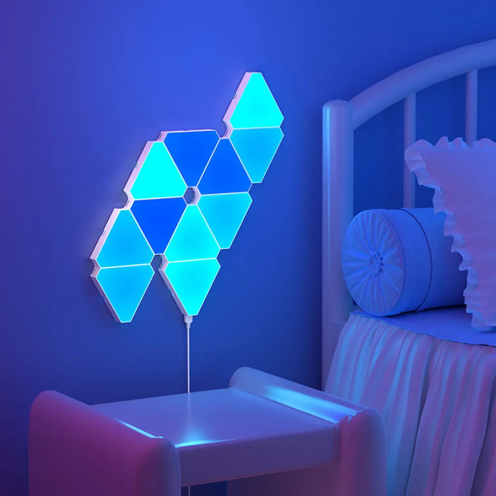 LED Triangular Quantum Lamp- RGB - Rhythm Background Light