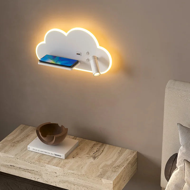 Multifunction Wireless Charging - LED Bed Lamp