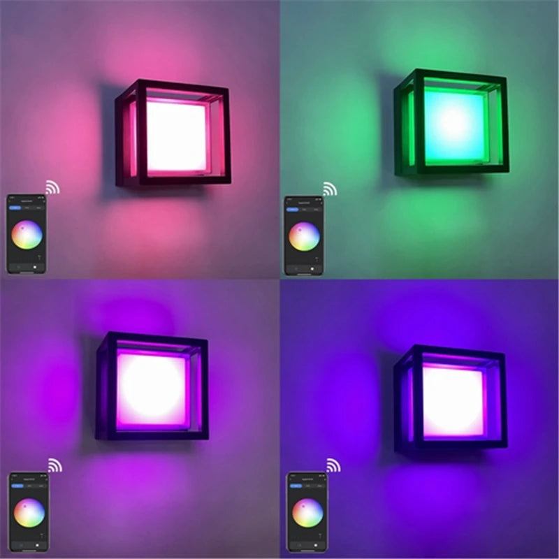 WIFI Outdoor LED Wall Lamp - Waterproof - APP - RGB Dimming