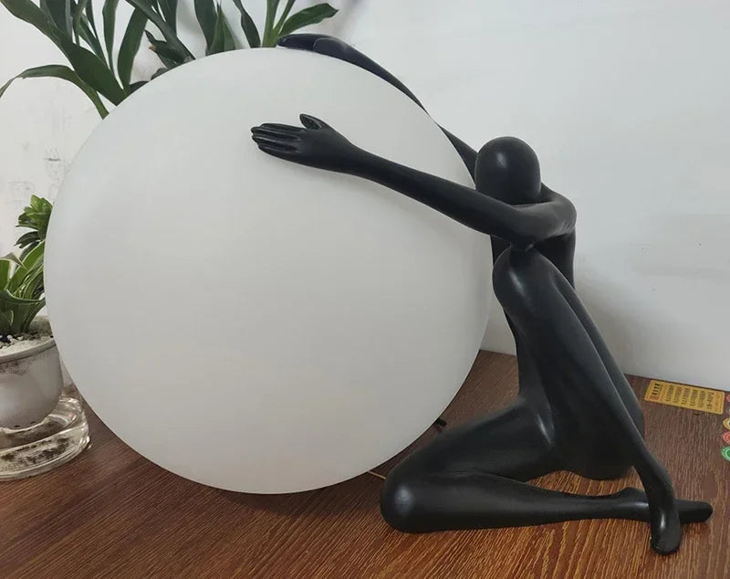 Creative Humanoid Sculpture Led Table Lamp