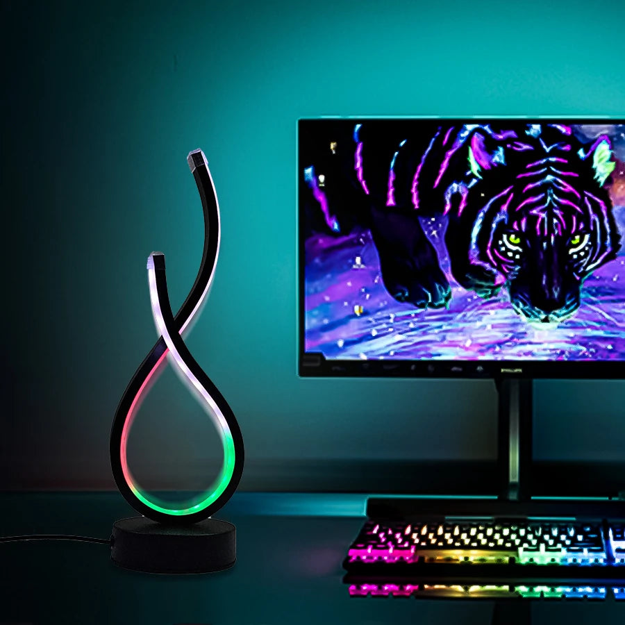 Modern LED Desk Lamp with USB Power