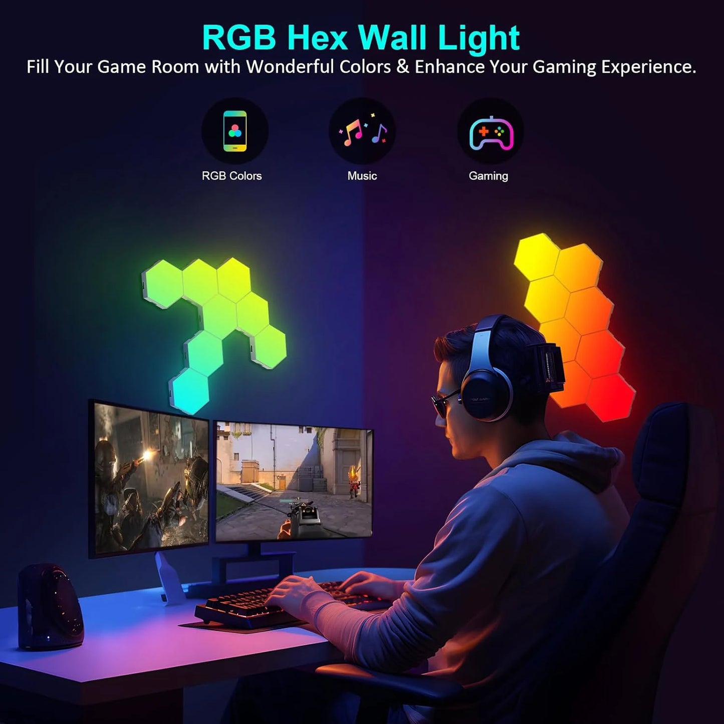 Hexagon Lights - RGB Panel - Smart APP - Music Sync