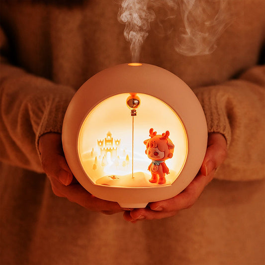 Cute Cartoon Romantic Lamp Mini Air Humidifier USB