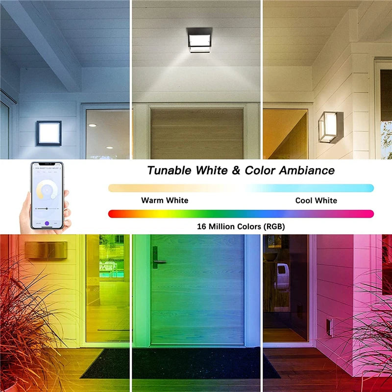 WIFI Outdoor LED Wall Lamp - Waterproof - APP - RGB Dimming