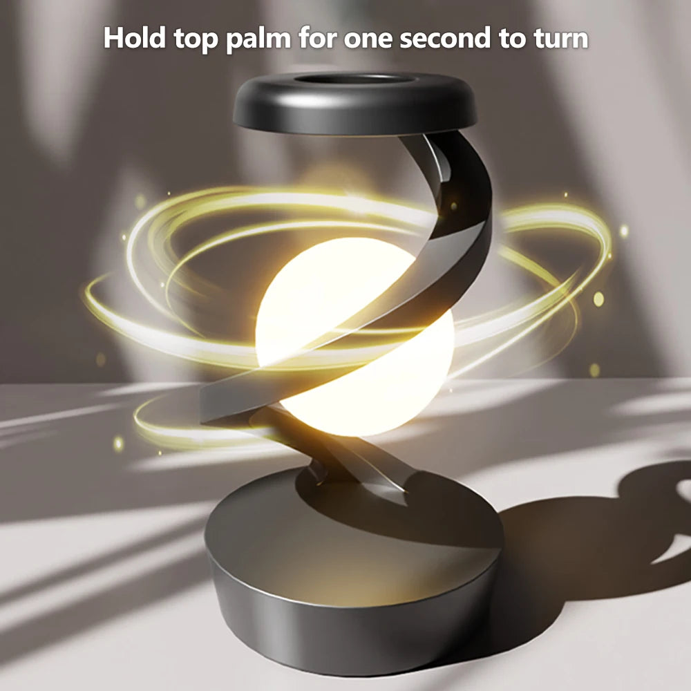 Wireless Charging Rotating Suspension with Decorative LED Lights