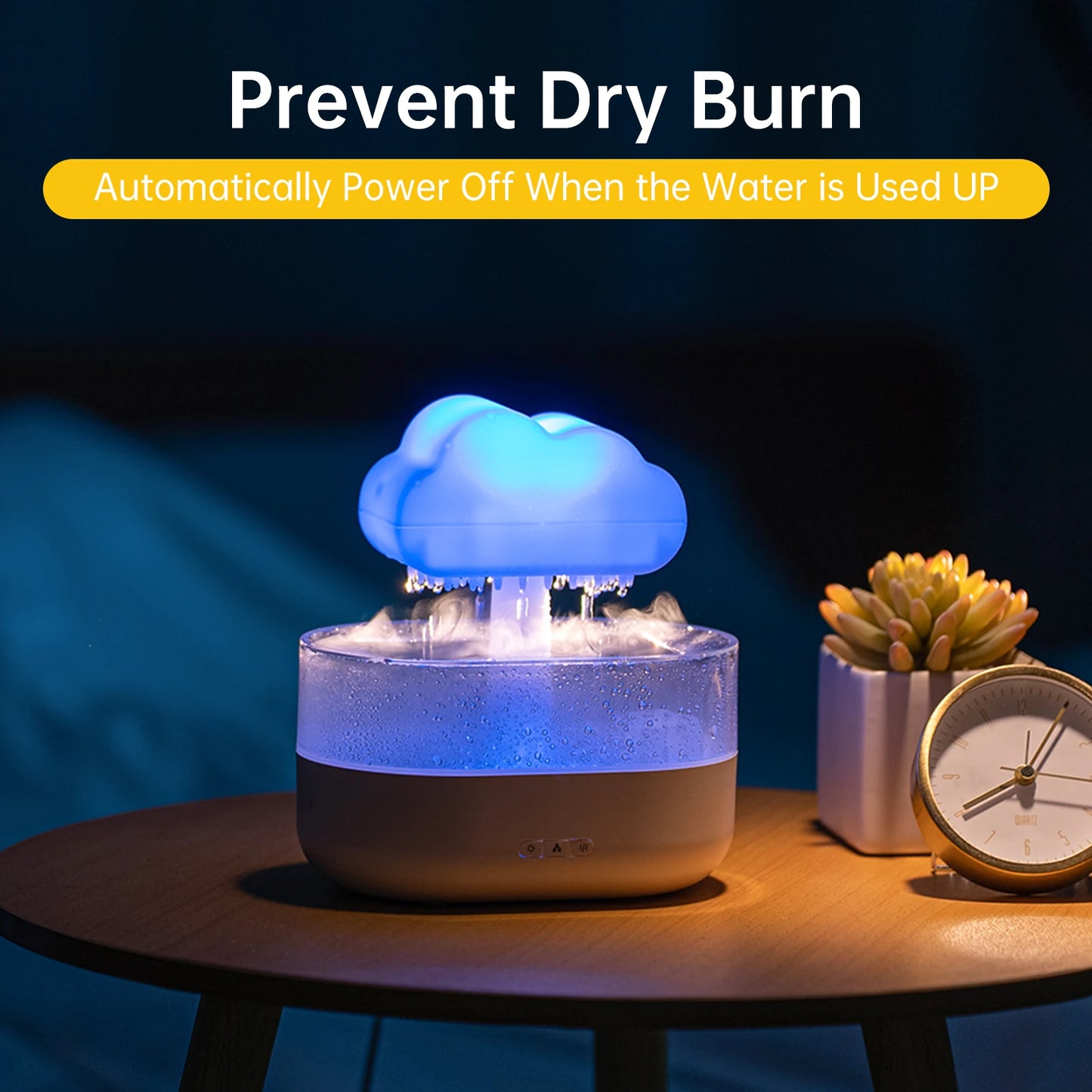 Rain Cloud Humidifier - Essential Oils Aroma Diffuser - Colorful Night Light