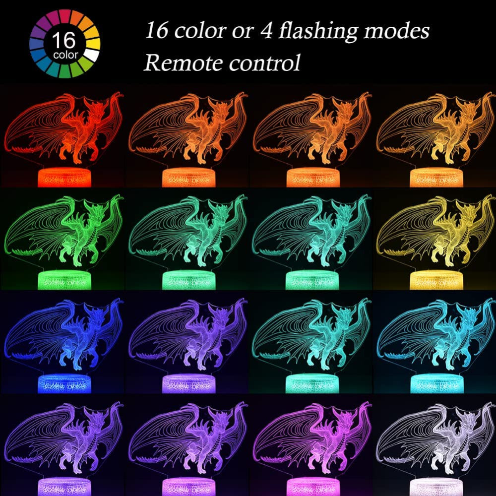 Dragon Night Light Acrylic LED USB