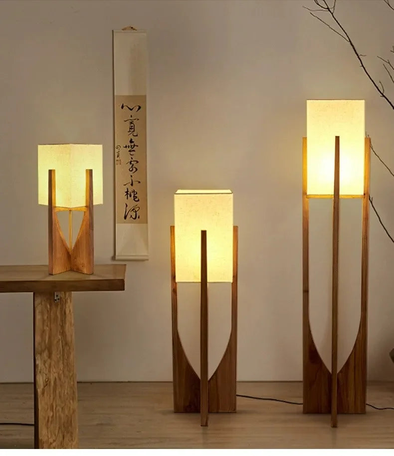 Nordic Designer Floor Lamps Solid Wooden