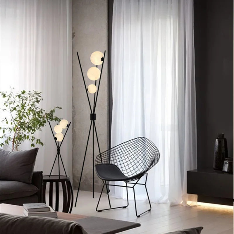 Moon Iron Tripod Floor Lamps