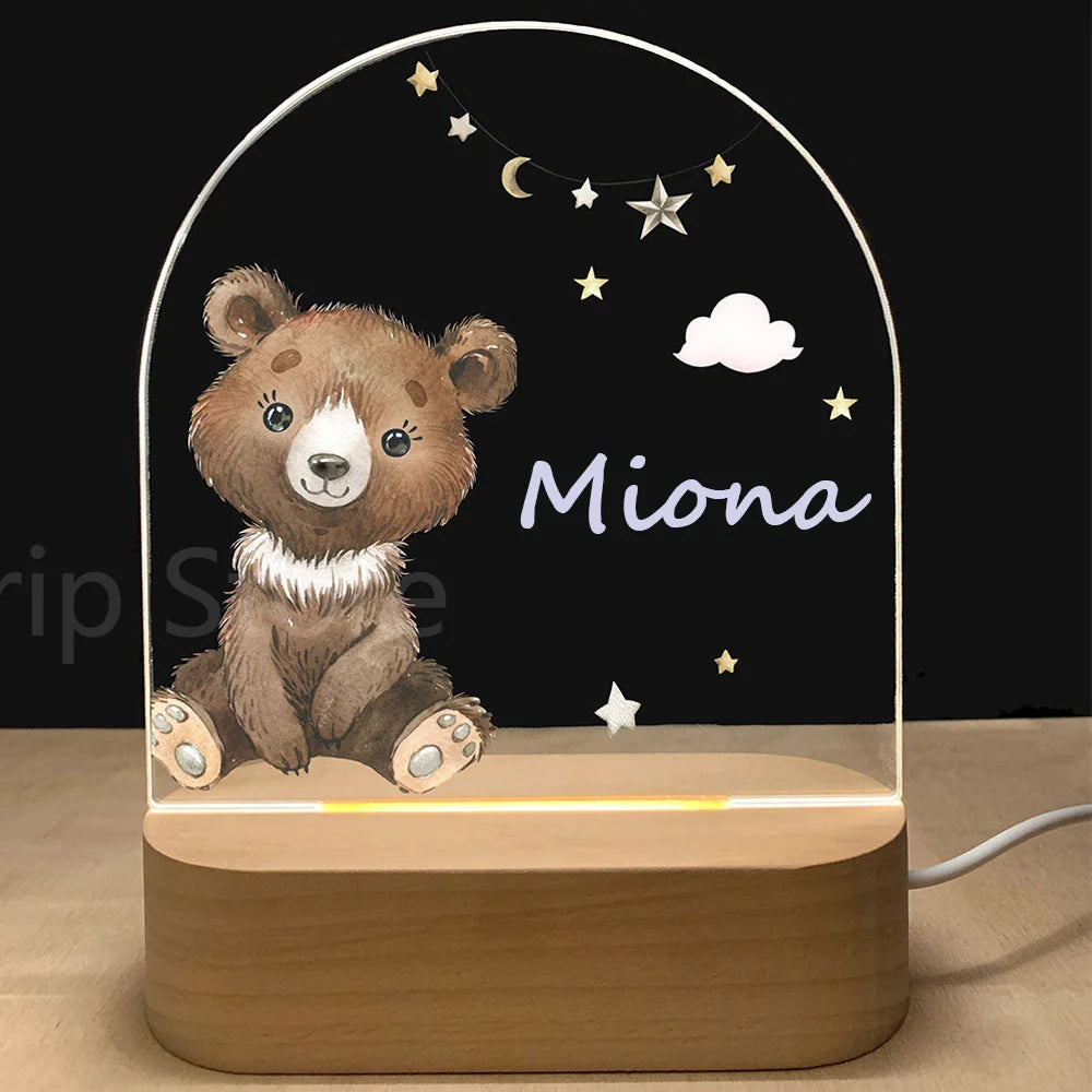 Personalized Baby Birth Night Light