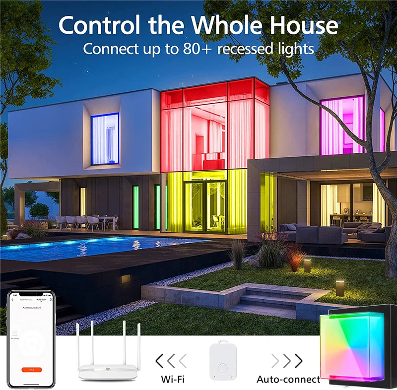 WIFI Outdoor LED Wall Lamp - Waterproof - APP - RGB Dimming