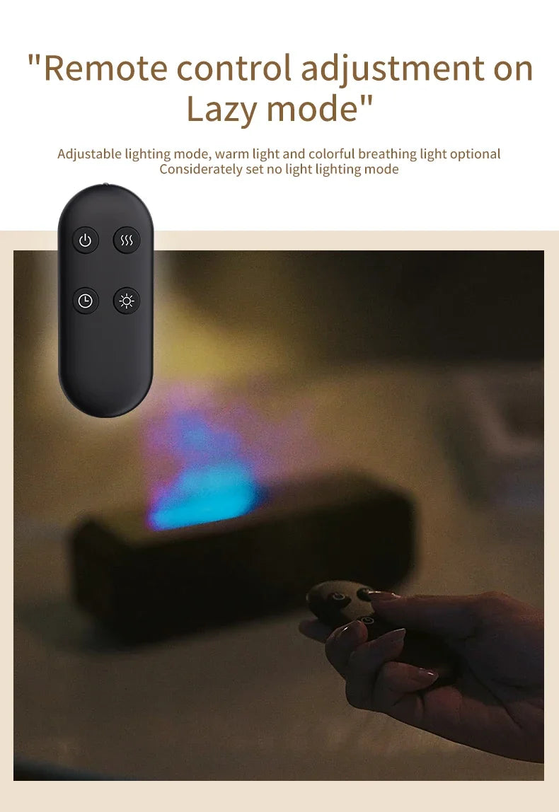 Aromatherapy - Simulated Flame - Remote Control - 7 Color Lighting