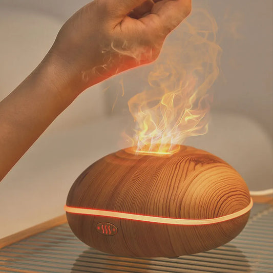 Wooden Aroma Diffuser - Fire Lamp