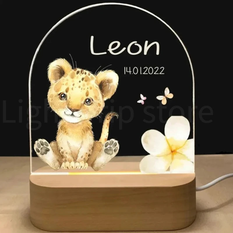 Personalized Baby Birth Night Light