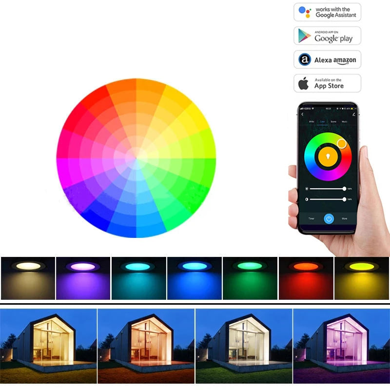 WIFI Outdoor LED Wall Lamp - Waterproof - APP - RGB Dimming