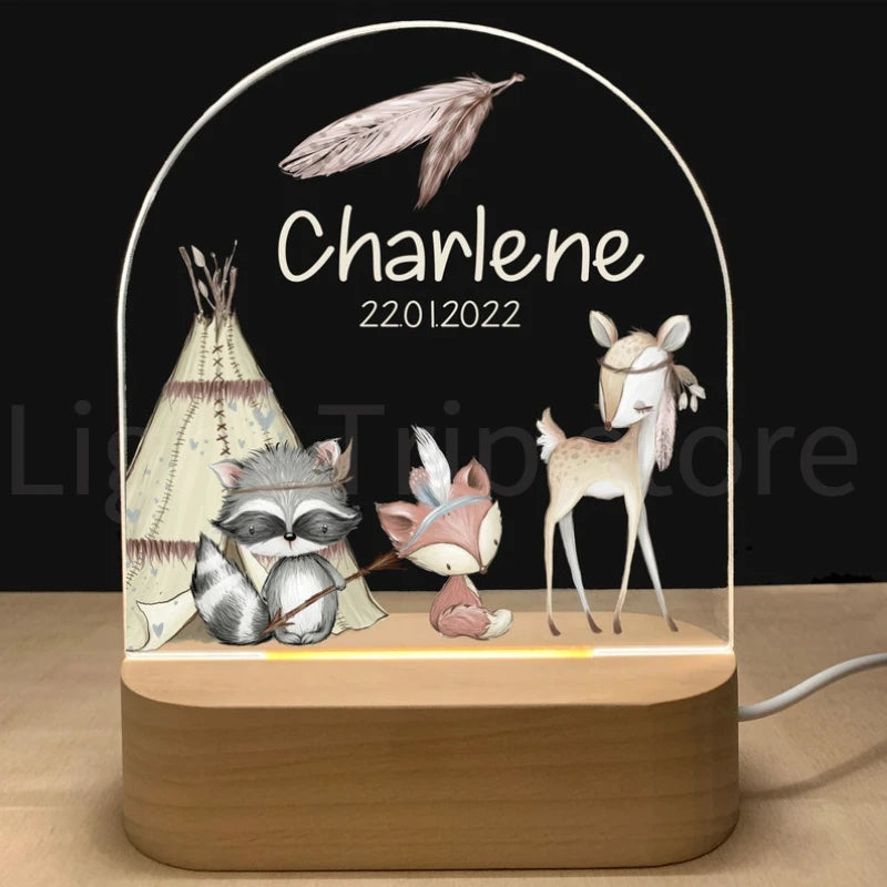 Personalized Baby Birth Night Light