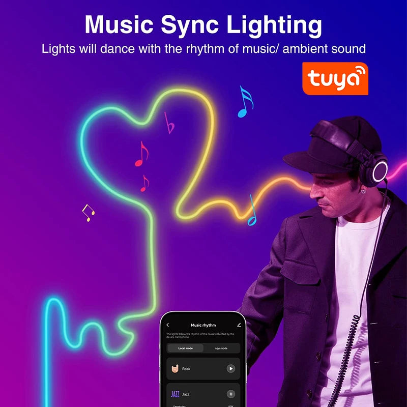 TUYA LED Neon Strip Lights - compatible with Alexa