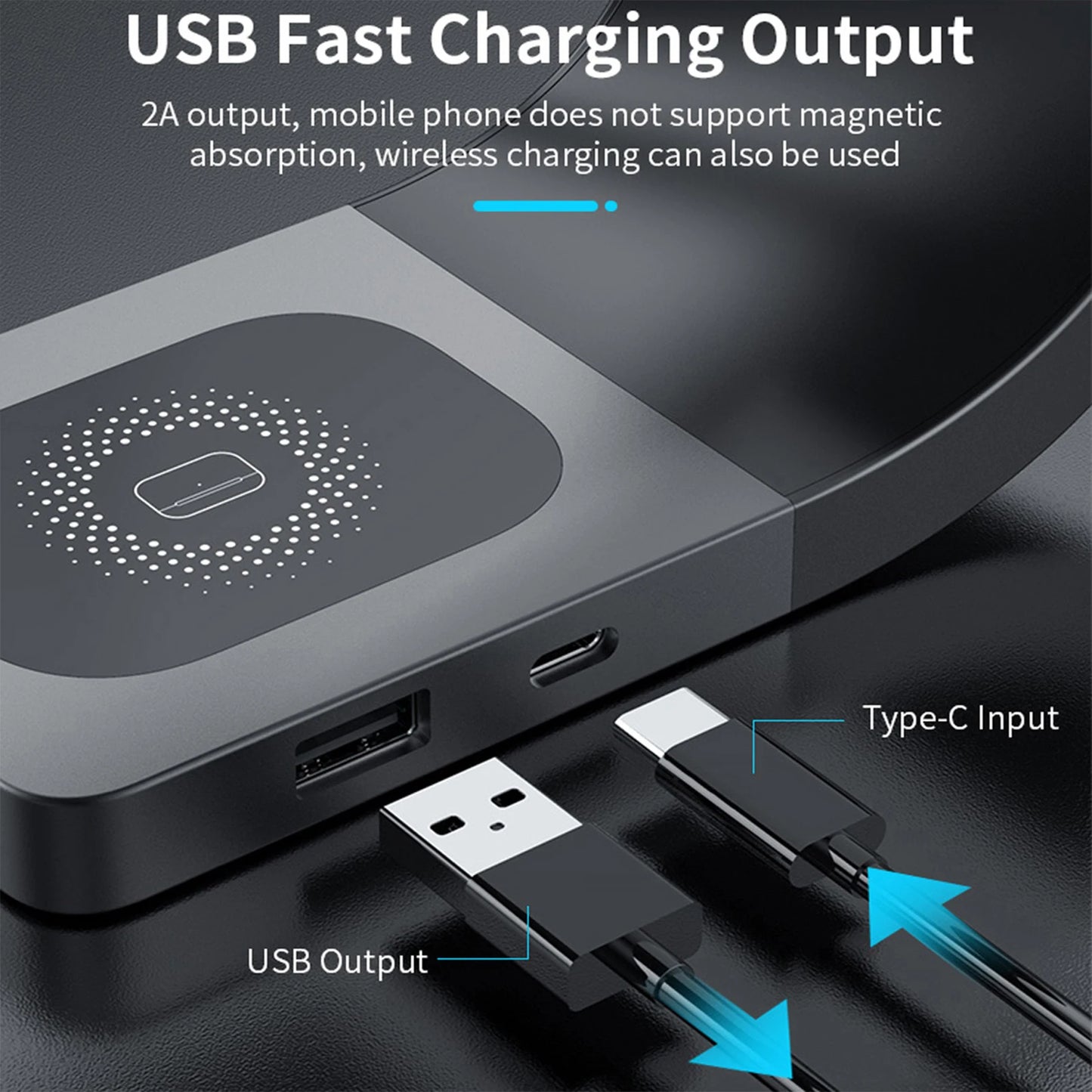 4 in 1 Metal Shell Wireless Charger for iPhone