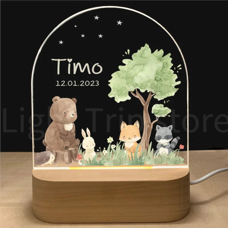 Personalized Baby Birth Night Light