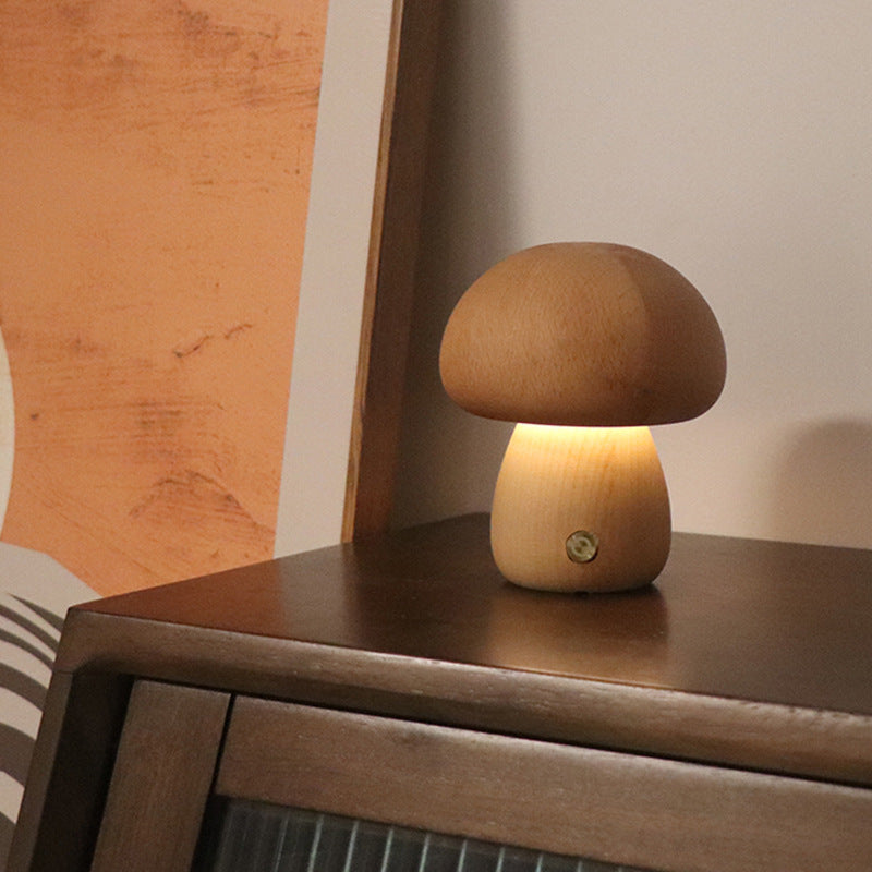 Night Light || Wooden Mushroom